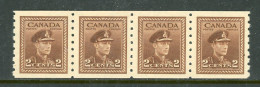 Canada 1942-43 King George Vl War Issue Coil Stamps - Ongebruikt