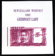 NEW ZEALAND WINE POST 1992. Multiple Printing Overlays.. - Autres & Non Classés