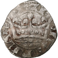 France, Charles IV, Double Parisis, 1323-1328, Billon, TB+, Duplessy:244b - 1322-1328 Charles IV The Fair