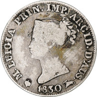 Italie, Duchy Of Parma, Maria Luigia, 5 Soldi, 1830, Parma, Argent, TB - Parme