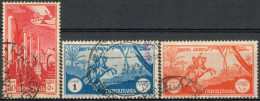 REGNO / COLONIE / TRIPOLITANIA 1931-32 SOGGETTI AFRICANI POSTA AEREA C. 50 / L. 1,00 / L. 1,50 USATI SASSONE A9/A13/A15 - Tripolitaine