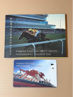 Mint Singapore TransitLink Metro Train Subway Ticket Card, Singapore Racecourse Opening, Set Of 1 Mint Card In Folder - Singapour