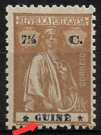 PORTUGUESE GUINEA 1921/22 CERES 7-1/2 - 12x11.5 - STARS I-I - MH (NP#72-P07-L7) - Portugees Guinea