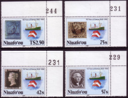 Tonga Niuafo'ou 1990 - Shows Tin Can Mail & Cruise Ship - Set Of 4 MNH - Tonga (1970-...)