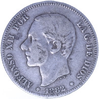 Espagne-2 Pesetas Alphonse XII 1882 Madrid - Otros & Sin Clasificación