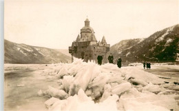 73959183 Kaub_Caub_Rhein Burg Pfalzgrafenstein Zugefrorener Rhein - Kaub