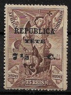 TETE 1913 Portuguese Africa Postage Stamps Overprinted REPUBLICA TETE 7½/75C/R MNH (NP#72-P07-L9) - Tete