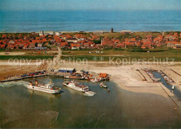 73716019 Juist Nordseebad Hafen Mit Faehren Frisia II Und Frisia VI Fliegeraufna - Juist