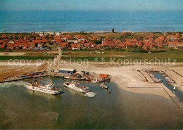 73716016 Juist Nordseebad Hafen Mit Faehren Frisia II Und Frisia VI Fliegeraufna - Juist