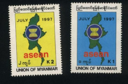 BURMA/MYANMAR STAMP 1997 ISSUED ASEAN SET, MNH - Myanmar (Birma 1948-...)