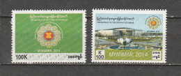 BURMA/MYANMAR STAMP 2014 ISSUED ASEAN COMMEMORATIVE 2V SET, MNH - Myanmar (Burma 1948-...)