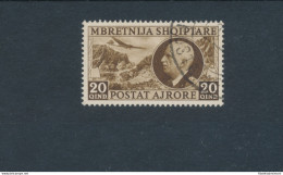 1939 ALBANIA, Occupazione Italiana, Effige Di Vittorio Emanuele III E Paesaggio, Usato - Other & Unclassified