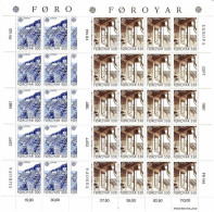 FÄRÖER MI-NR. 149-150 KLEINBOGENSATZ POSTFRISCH(MINT) EUROPA 1987 MODERNE ARCHITEKTUR HAUS DES NORDENS - 1987
