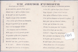 HUMOUR- UN JEUNE FUMISTE- MONOLOGUE PAR GERNY- CREE PAR SULBAC- LE CHANTEUR PARISIEN - Humour