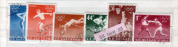 1956 OLYMPIC GAMES-Melbourne 6 V - Oblitere/used (O)     BULGARIA / Bulgarien - Usati