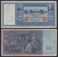 Ro 43 - 100 Mark 21.4.1910 Pick 42 Rotes Siegel 1910 Serie F Fast XF (2)  (30019 - Other & Unclassified