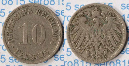 10 Pfennig Kaiserreich EMPIRE 1901 F Jäger 13  (p092 - 10 Pfennig