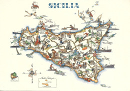 Ref ( 18166 )   Sicilia - Carte Geografiche