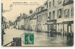NEUFCHATEL EN BRAY - Rue Du Pont - Crue De La Rivière La Béthune, 24 Janvier 1910 - Commerces, Mercerie - Neufchâtel En Bray