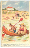 Illustrateur - Jean Chaperon - Congés Payés ... Toucher Le Mois Double !.. - Couple Dans Un Canoe - Chaperon, Jean