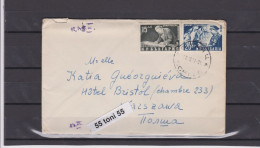 1951 Cover –  Bulgaria-Poland Stamps Mi-746+764 - Lettres & Documents
