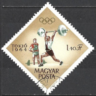 Hungary 1964 - Mi 2036 - YT 1654 ( Mexico Olympic Games : Weightlifting ) - Weightlifting
