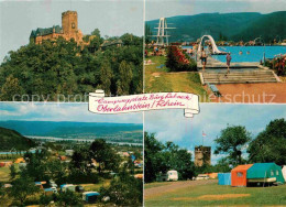 72855930 Oberlahnstein Campingplatz Burg Lahneck Freibad Oberlahnstein - Lahnstein