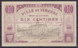 Belgique - Bon De Caisse De 10 Centimes - Ville De VERVIERS 1914 - Autres & Non Classés