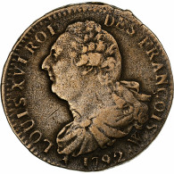 France, Louis XVI, 2 Sols François, 1792, Arras, Bronze, TTB, Gadoury:25 - Altri & Non Classificati