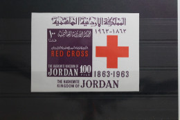 Jordanien Block 6 Mit 415 Postfrisch Rotes Kreuz #TV235 - Otros & Sin Clasificación