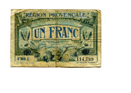 1 Franc Chambre De Commerce De La Région Provençale - Chamber Of Commerce
