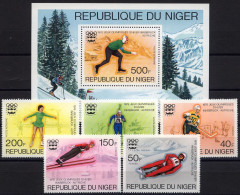 Olympia 1976: Niger  5 W + Bl ** - Winter 1976: Innsbruck