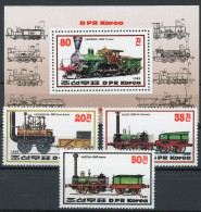 Nordkorea 2371-2373, Block 146 Postfrisch Eisenbahn #IX251 - Corée (...-1945)