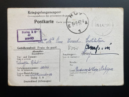 From Stalag X B 29.6.1942 To Belgium WWII WW2 POW Prisoner Of War Censuur Geprüft KRIEGSGEFANGENENPOST - Gevangenenpost
