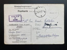 From Stalag X B 29.6.1942 To Belgium WWII WW2 POW Prisoner Of War Censuur Geprüft KRIEGSGEFANGENENPOST - Kriegsgefangenenpost