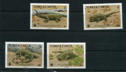 Turks Und Caicos 777-80 Postfrisch Leguan WWF #IS814 - Turks & Caicos (I. Turques Et Caïques)