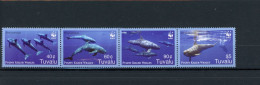 Tuvala Viererstreifen 1307-1310 Postfrisch Wale #IN046 - Tuvalu (fr. Elliceinseln)