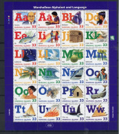 Marshall Inseln ZD Bogen 1035-38 Postfrisch Alphabet #JW605 - Marshallinseln