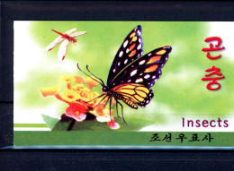 Korea M-Heft 4648-4651 Postfrisch Schmetterling #JT897 - Corée Du Nord