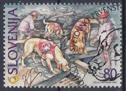 SLOVENIA 267,used,hinged,dogs - Slowenien