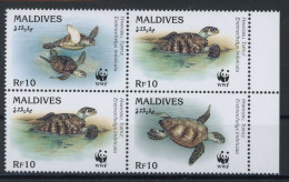 Malediven Viererblock 2420-2423 Postfrisch Schildkröte #IN085 - Maldivas (1965-...)