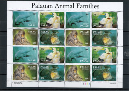 Palau Inseln ZD Bogen 606-609 Postfrisch Tiere #JM566 - Palau