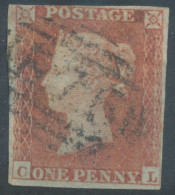GB QV 1d Redbrown, Unplated (CL) Almost 4 Margins, VFU With Extremely Rare Numeral „576“ (ACLE, Sub Office Of Norwich, - Used Stamps