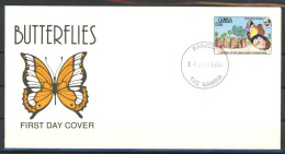 Gambia 1049 Schmetterling Ersttagesbrief/FDC #JU309 - Gambia (1965-...)