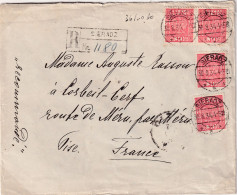 Poland 1932 Fi 256 Registered Cover Sieradz To France (30.8.34) - Covers & Documents