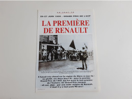 Grand Prix De L'ACF 1906 - Coupure De Presse Automobile - Andere & Zonder Classificatie