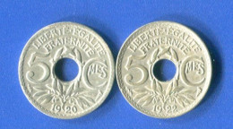 5  Cents  1920 +1922 Poissy - 5 Centimes