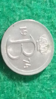 BELÇİKA- 1974     25   CENT - 25 Cents