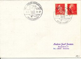 Denmark Cover Special Postmark FAHRSCHIFF DEUTSCHLAND Bee Line Rödby - Puttgarden 25-2-1974 - Lettres & Documents