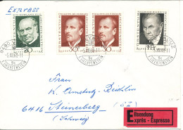 Liechtenstein Express Cover Sent To Switzerland Vaduz 5-12-1968 - Briefe U. Dokumente